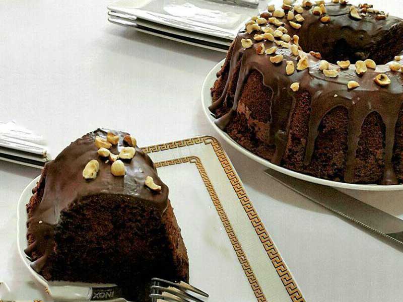 کیک عصرانه شکلاتی
